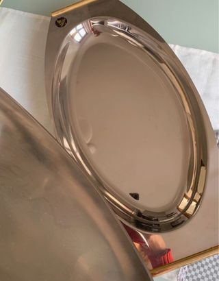 vassoi da portata con coperchio in acciaio inox