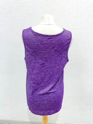 Camiseta gym jaspeada morado