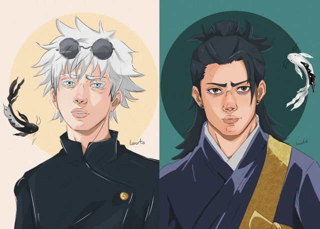 Print A5 de Jujutsu kaisen Geto y Gojo