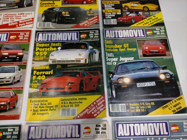 REVISTA AUTOMOVIL AÑO COMPLETO 1988