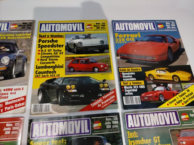 REVISTA AUTOMOVIL AÑO COMPLETO 1988