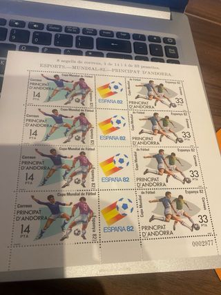 8 Sellos Andorra Mundial 82