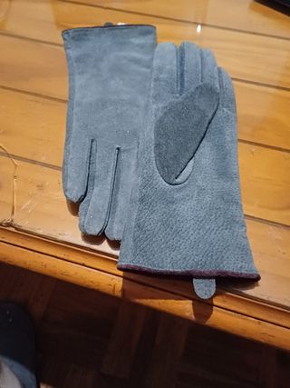GUANTES CUERO Y POLIÉSTER