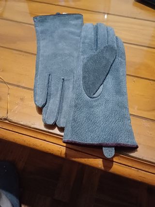 GUANTES CUERO Y POLIÉSTER