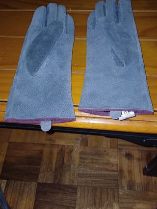 GUANTES CUERO Y POLIÉSTER