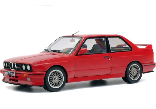 Maqueta bmw m3 e30 rojo 1/18