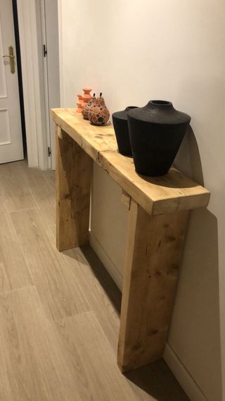 consola recibidor madera maciza