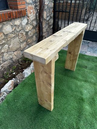 consola recibidor madera maciza