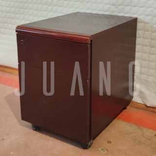 Cajonera archivador oficina madera oscura 44x60x60