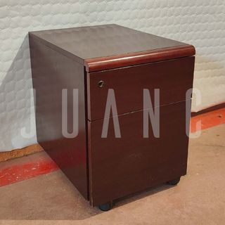 Cajonera archivador oficina madera oscura 44x60x60