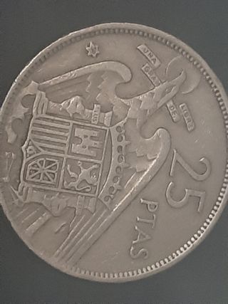 Colección 14 monedas de 25 pesetas 1957