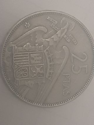 Colección 14 monedas de 25 pesetas 1957