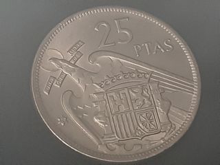 Colección 14 monedas de 25 pesetas 1957