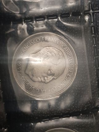 Moneda 5 pesetas 1957 *58