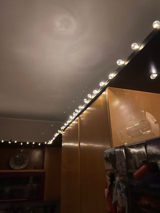 Luci natale 30 palle vetro cavo 3 metri interno