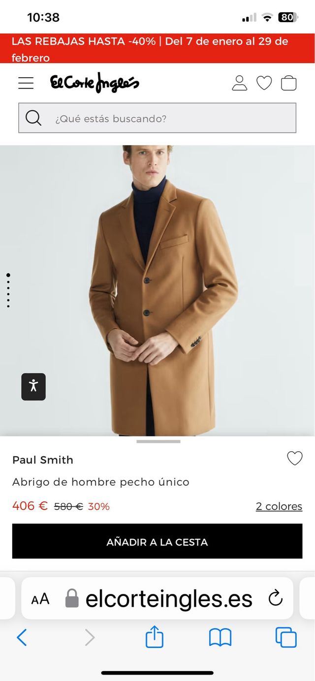 Abrigo de vestir  Paul  Smith