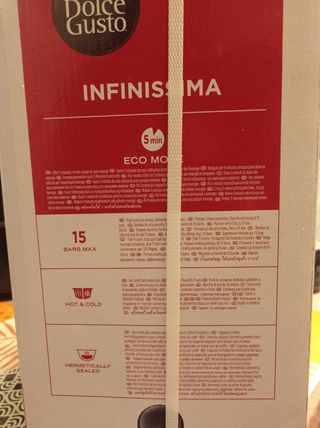 Cafetera Dolce Gusto infinissima
