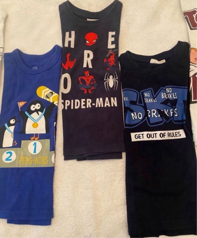 Lote 7 camisetas m/larga Talla 5 años