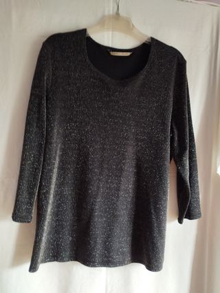 Blusón con efecto brillante. talla 48