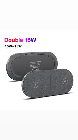 Cargador inalámbrico dual 15W