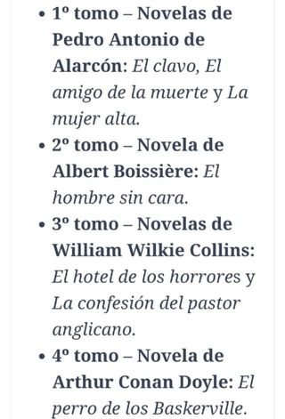 Novelas de suspense y terror