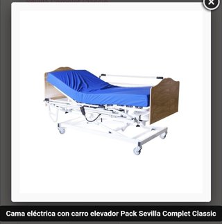 cama y grua articulada y colchón con cuatro arnes