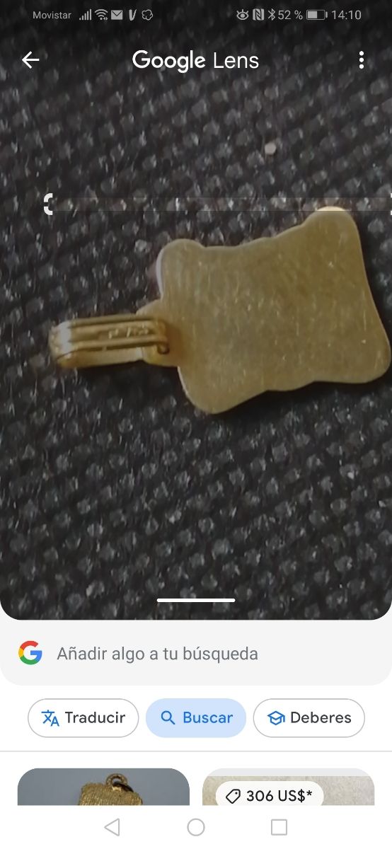 Colgante oro 18k pergamino 