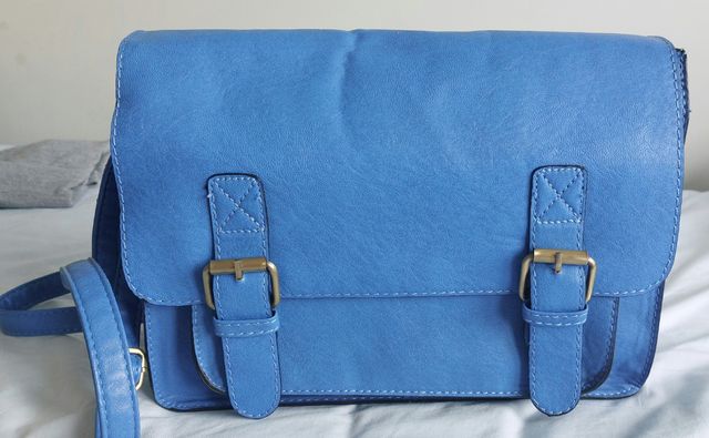 Bolso tamaño folio azul Misako