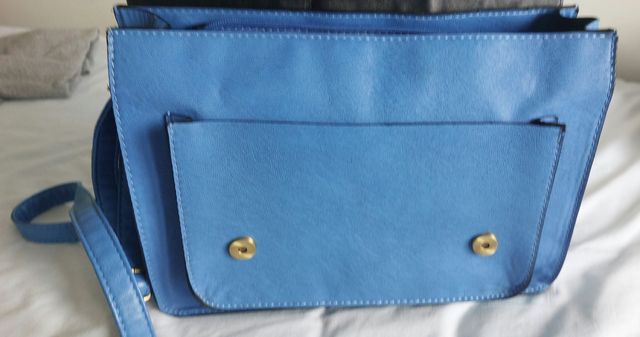 Bolso tamaño folio azul Misako