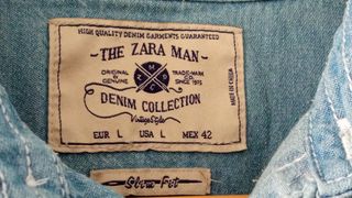 Camisa vaquera hombre Zara 