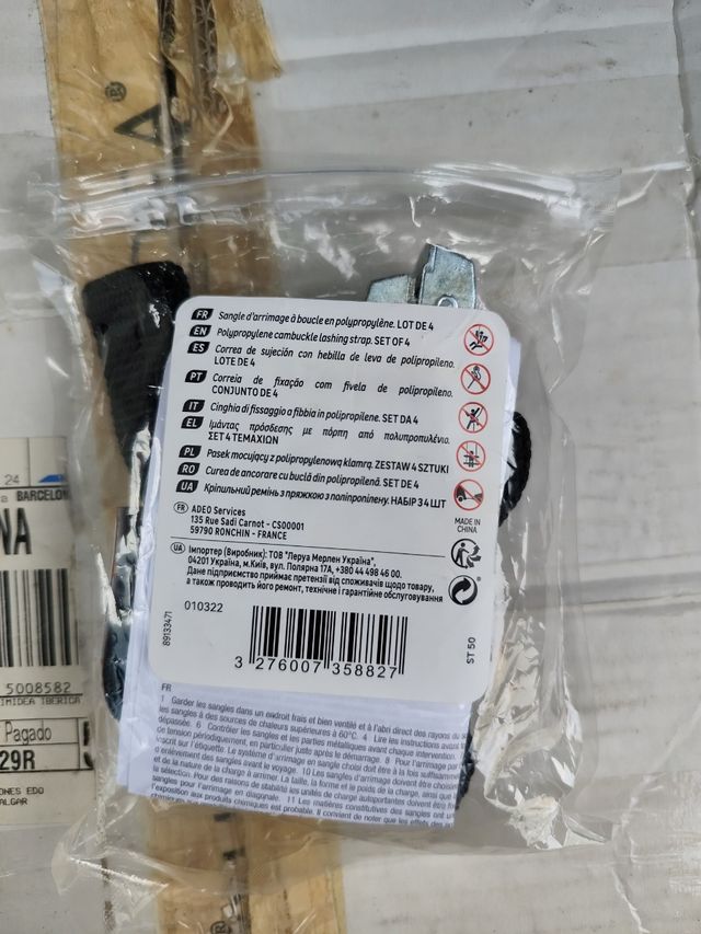 Correas de fijación con hebilla