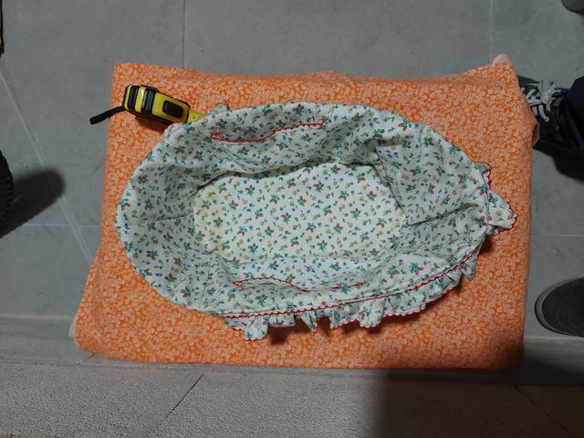 Cesta mimbre tipo costurero, canastilla.