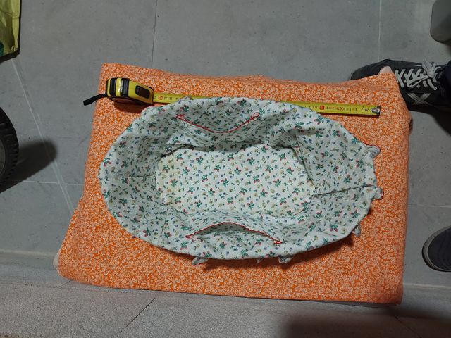 Cesta mimbre tipo costurero, canastilla.