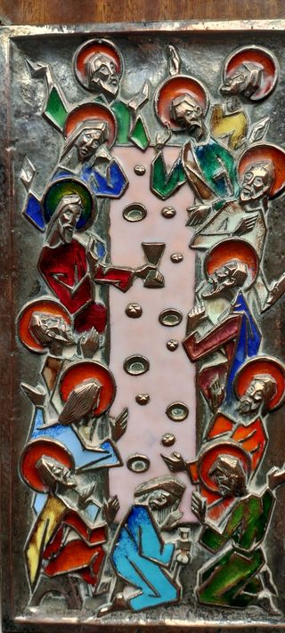 Placa esmalte al fuego atribuida a Modest Morató