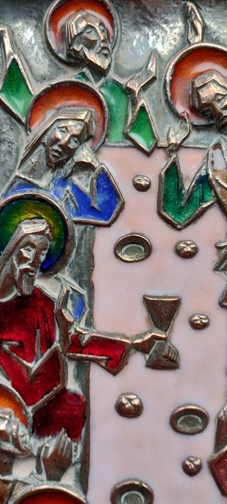 Placa esmalte al fuego atribuida a Modest Morató