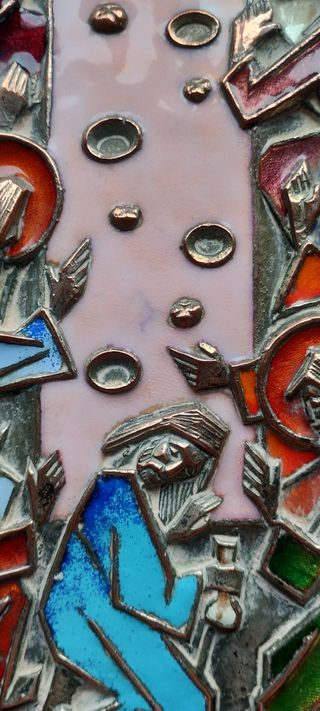 Placa esmalte al fuego atribuida a Modest Morató