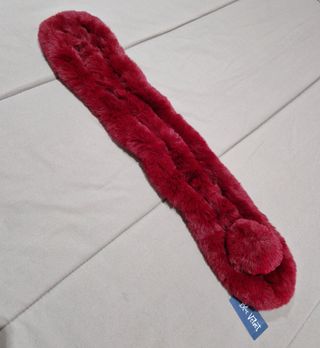 Cuello bufanda rojo pelo