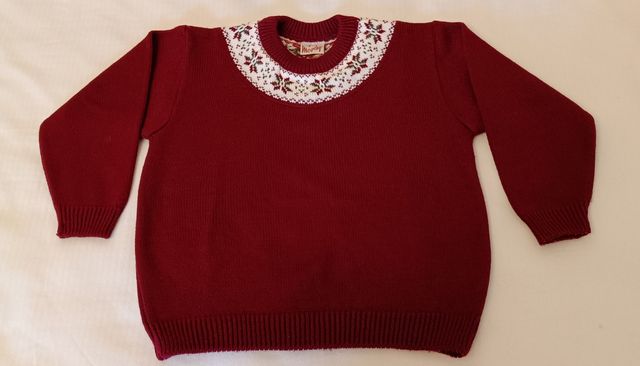 Bonito jersey granate para niñ@ T.8 años