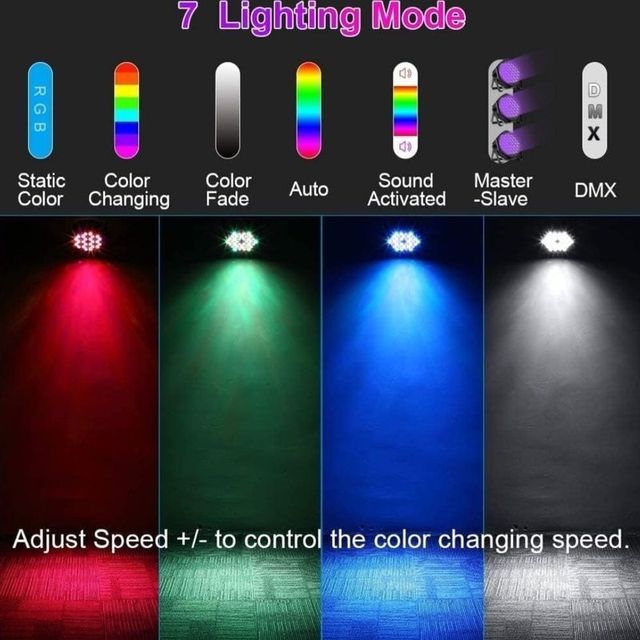✅️Pack 8 luces de escenario 36 Par led