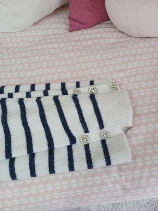 Jersey rayas Talla Unica botón joya