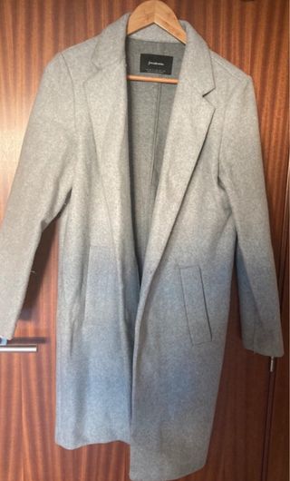 abrigo paño stradivarius talla m