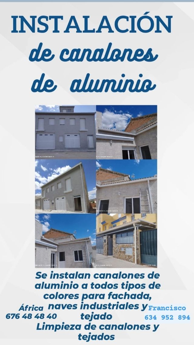 Instalaciones de canalones de aluminio