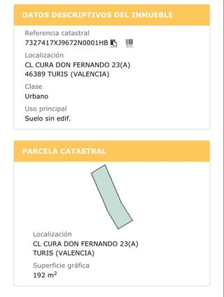 Solar urbano en Turis 