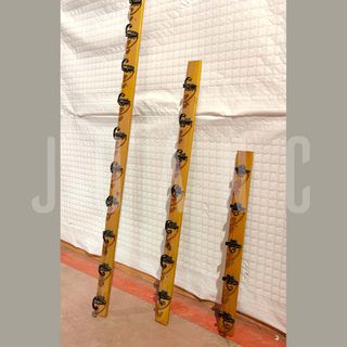 Percheros de pared de madera y hierro - 3 Tamaños