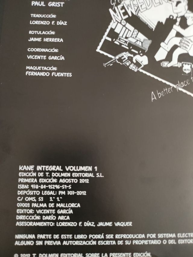 Kane - Dolmen - Paul Grist - VOLUMEN 1