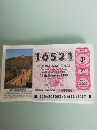 Billetes lotería antiguos