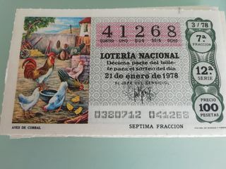 Billetes lotería antiguos