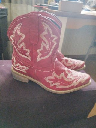 Botines vaqueros blancos nuevos