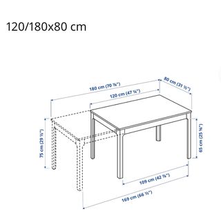 Mesa comedor extensible y sillas