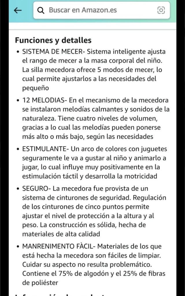 Hamaca , columpio de bebe lionelo